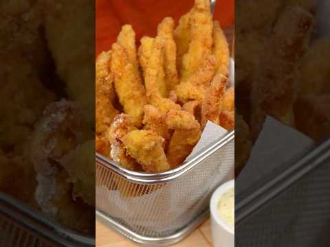 TIRAS DE POLLO EMPANIZADO. #shorts #receta #almuerzo #cena #pollo #recetasencilla #recetafácil